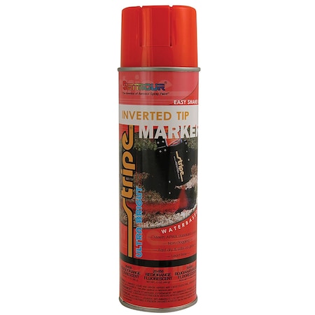 Seymour Of Sycamore 20 Oz Fluorescent Red-Orange Stripe Inverted Marking Paint Water-Based 20-658